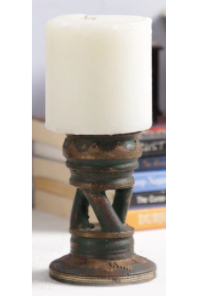WENGE SPIRAL CANDLE STAND